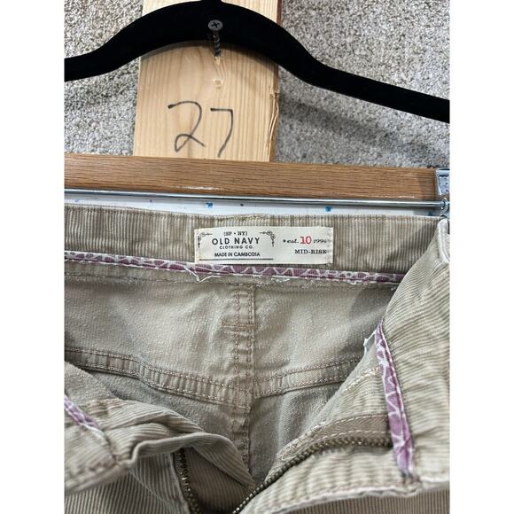 OLD NAVY Women’s Pants Size 10 ( 33x30.5)‎ Regular Mid-Rise Stretch Corduroy Tan - Picture 6 of 15